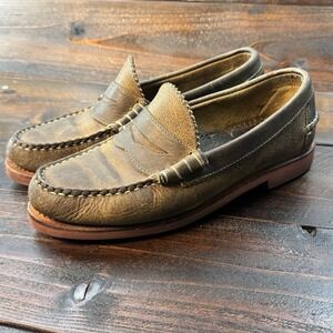 AE by Allen Edmonds Kirkwood Brown Leather Penny Loafer Women's 9 Men 7.5 D